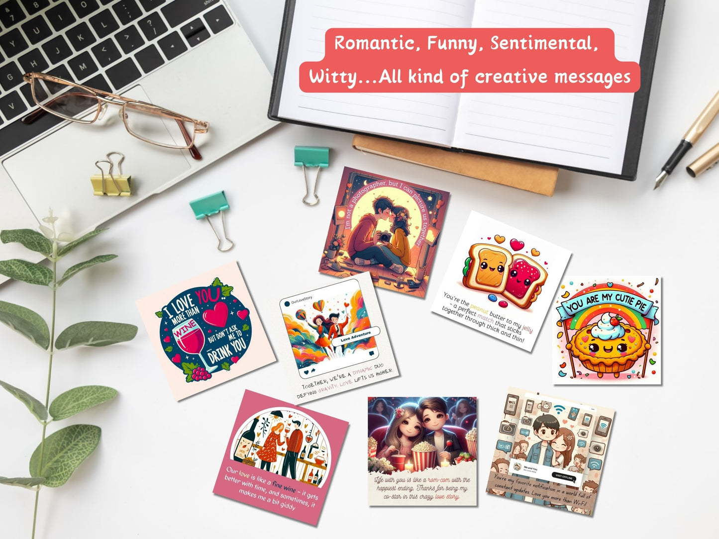 Greetsy 48 Pieces Romantic Love Notes Greeting Cards | Express Love | Marriage Proposal | Valentine's Day | Wedding | Engagement