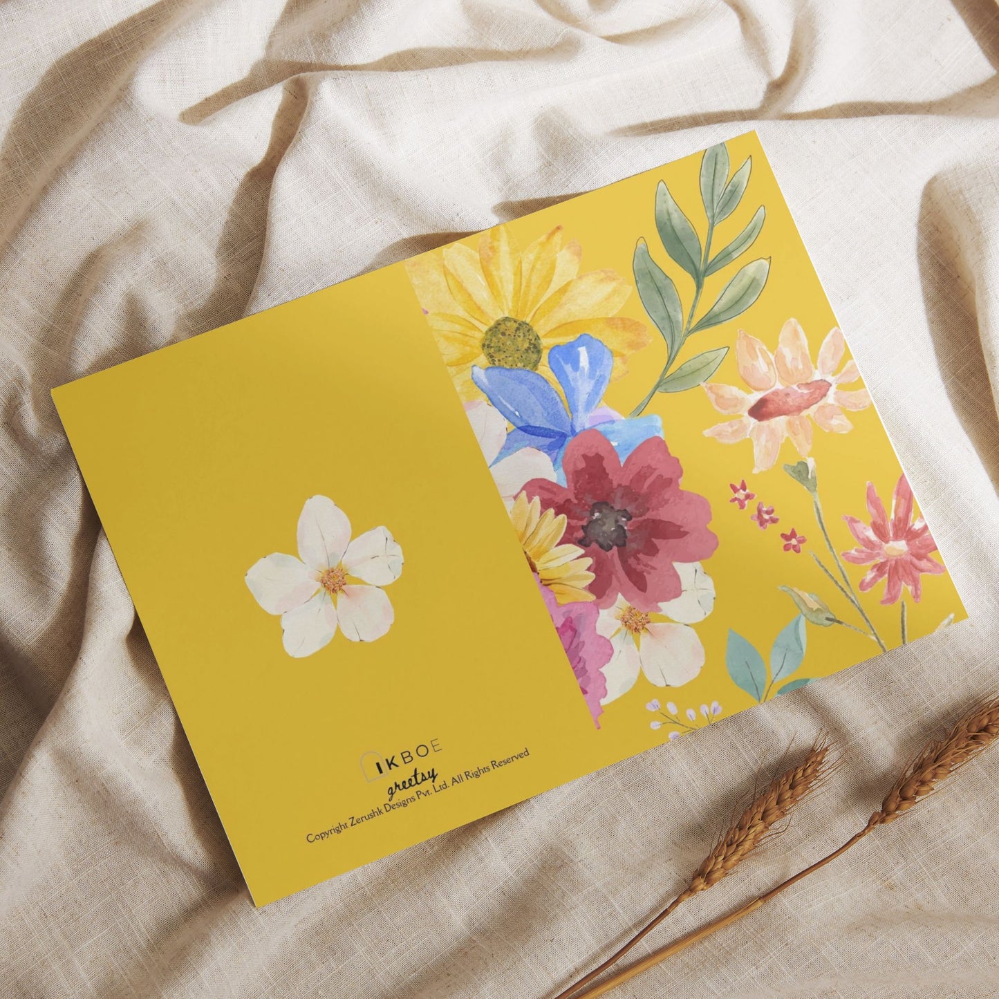 Greetsy Set of 12 Floral Bloom Greeting Cards | Foldable Notecards Cards with Envelopes | Thank you, Appreciation, Gratitude, Birthday, Anniversary, Festive Wishes | 3 Inch x 4.25 Inch