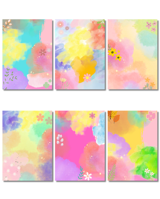 Greetsy Set of 12 Spectra Greeting Cards | Foldable Notecards Cards with Envelopes | Thank you, Appreciation, Gratitude, Birthday, Anniversary, Festive Wishes | 3 Inch x 4.25 Inch