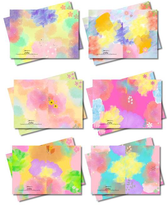 Greetsy Set of 12 Spectra Greeting Cards | Foldable Notecards Cards with Envelopes | Thank you, Appreciation, Gratitude, Birthday, Anniversary, Festive Wishes | 3 Inch x 4.25 Inch