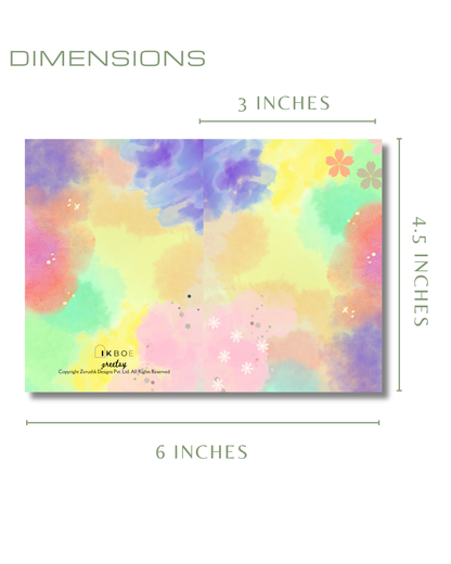 Greetsy Set of 12 Spectra Greeting Cards | Foldable Notecards Cards with Envelopes | Thank you, Appreciation, Gratitude, Birthday, Anniversary, Festive Wishes | 3 Inch x 4.25 Inch