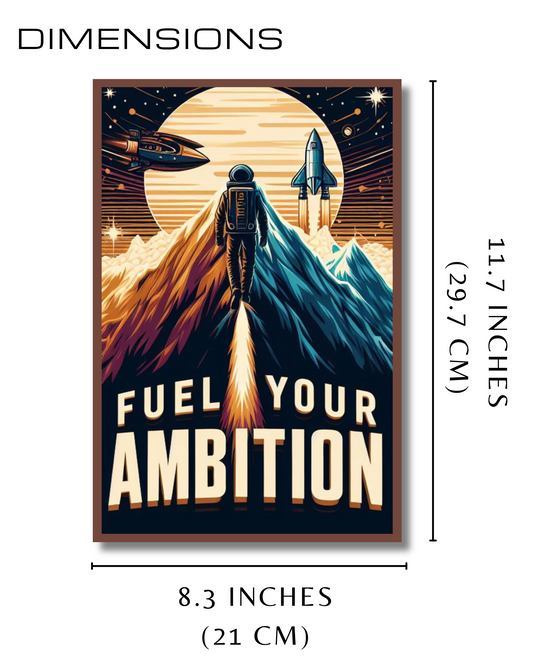 Greetsy Inspire 2 Aspire Futuristic Motivational Posters | 350 GSM Art Quality | Matte Finish | Set of 12 | A4 Size | Vibrant, Uplifting Quotes | Punk & Techno Art for Office, Home & Gifting