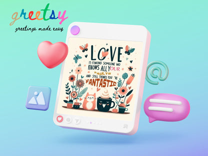 Greetsy 48 Pieces Romantic Love Notes Greeting Cards | Express Love | Marriage Proposal | Valentine's Day | Wedding | Engagement