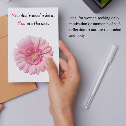 Greetsy Set of 18 Flower Story Inspire Self-Care & Affirmation Cards for Women - Positive Thinking, Body & Mind Positivity, Self-Love & Motivation | Cute, Colorful Gift for Moms, Wives, Girlfriends & Daughters - Perfect for Birthdays & Mother's Day